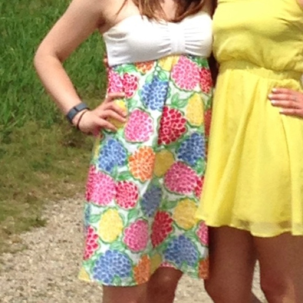 Strapless colorful Lilly Pulitzer dress